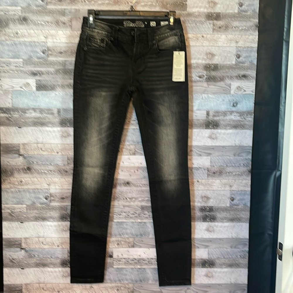 NWT! Miss Me Dark Grey Wing Flap Pocket Butterfly…